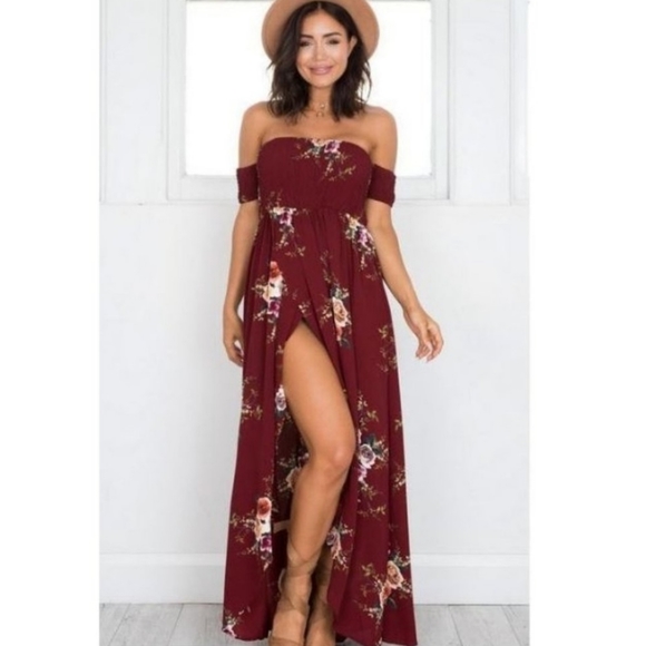 Floral Off the Shoulder Dress - Picture 6 of 6